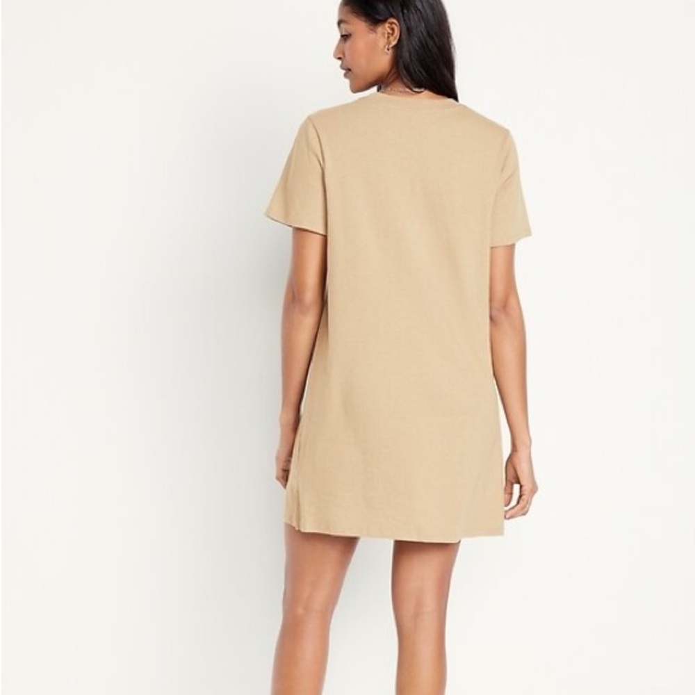 Old Navy Tan 100% Cotton Short Sleeve T-Shirt Mini Dress Plus Size 3X